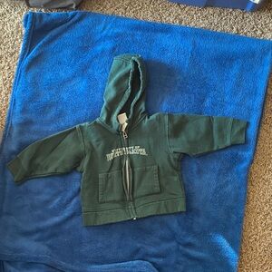 Forest Green University of North Dakota Kids Zip-Up Hoodie